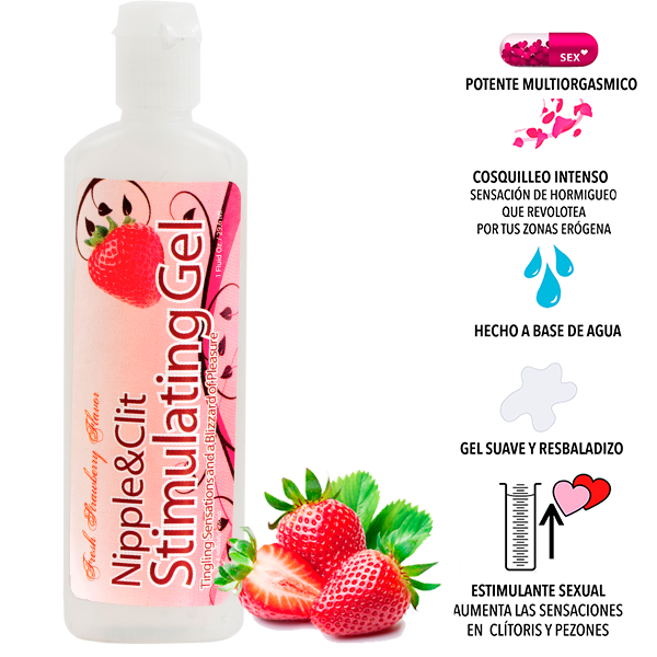 Gel Estimulante Pezones Clítoris Fresa 30 Ml