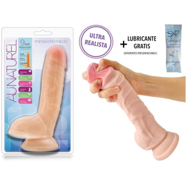 Dildo Blush Au Naturel Realista  9 Inch Sensa Feel