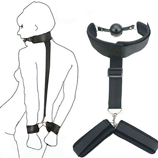 Kit Amarre Bondage Esposas + Mordaza