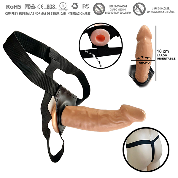 Kit Arnes Con Funda Tipo Dildo Hueco Suave