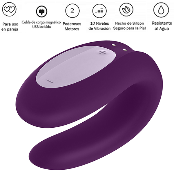 Vibrador Satisfyer Double Joy App Morado