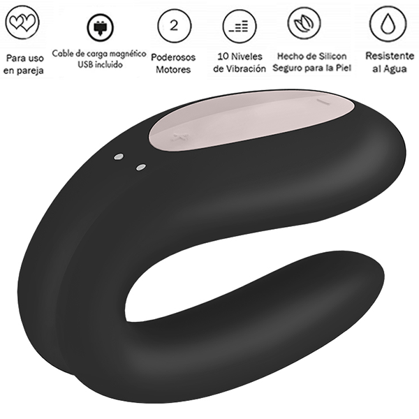 Vibrador Satisfyer Double Joy App Negro