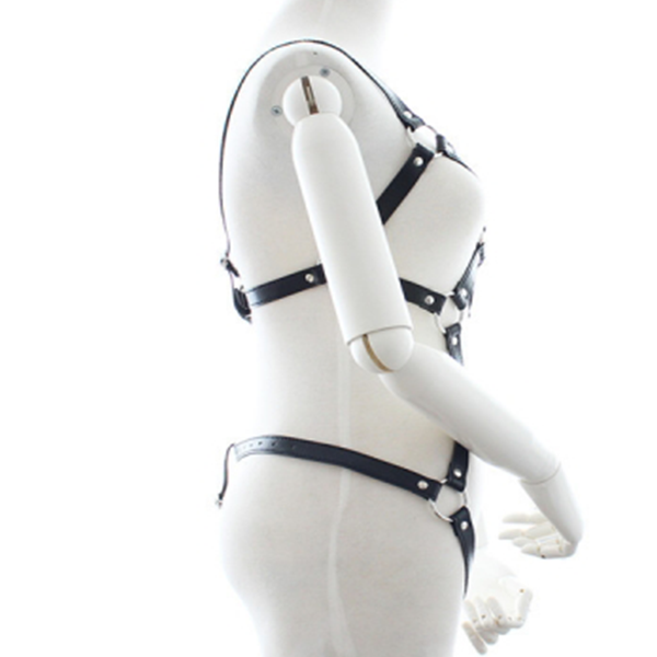 Conjunto de Arnés de Cuerpo de Cuero BDSM