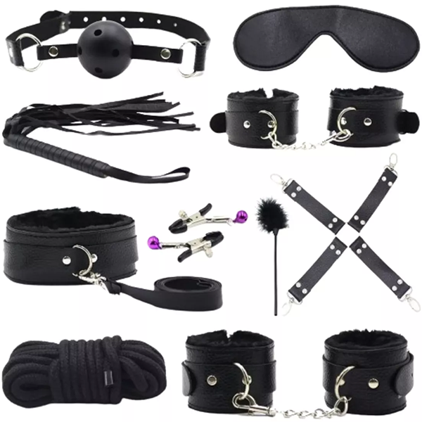 Kit Bondage de 10 Piezas Negro
