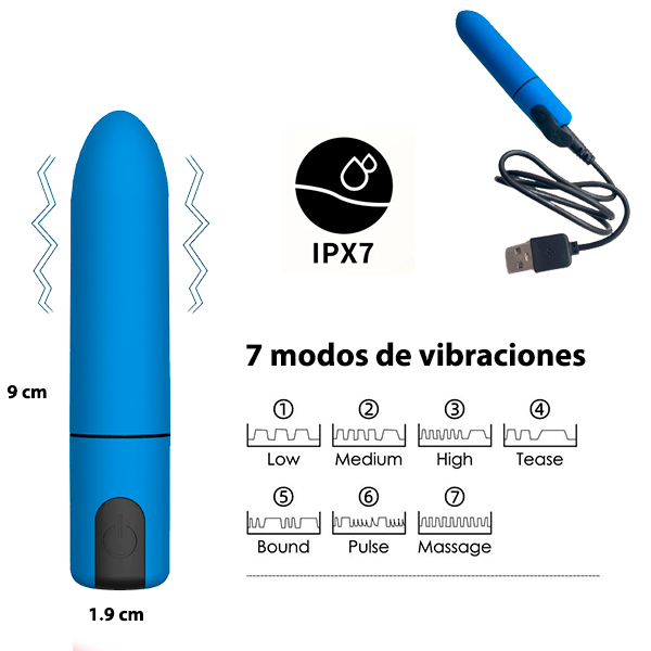 Mini Bala USB Vibrador Consolador