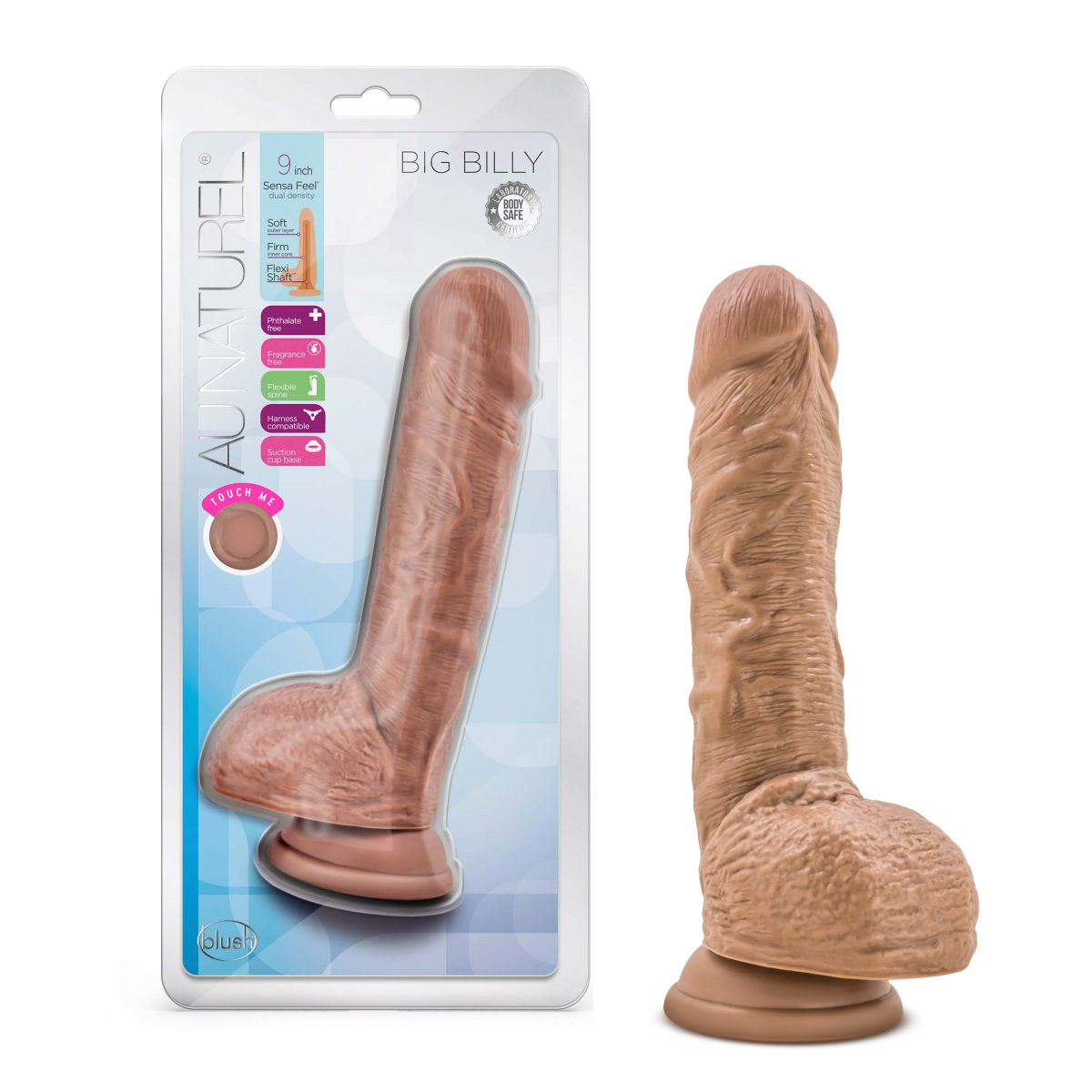 Dildo Blush Au Naturel Realista  Big Billy 9 Inch