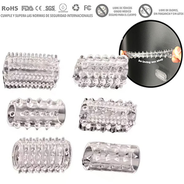 Kit 6 Pzas Funda Anillo Texturizada