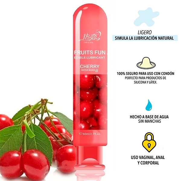 Lubricante Natural Base Agua Cereza 80 Ml