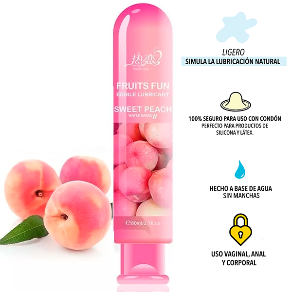 Lubricante Natural Base Agua Durazno 80 Ml