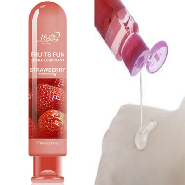 Lubricante Natural Base Agua Fresa 80 Ml
