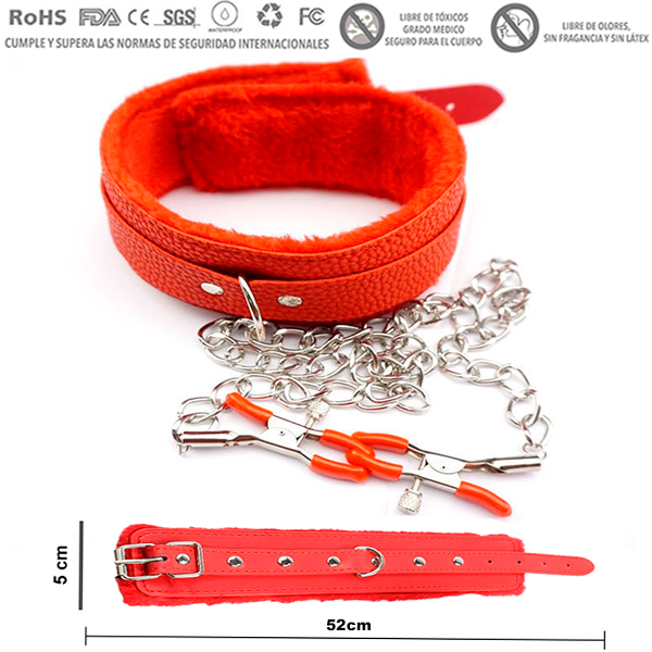 KIT Collar Con Pinzas BDSM